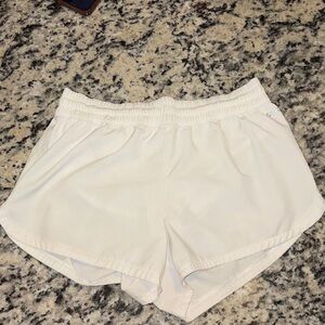 DSG White Lined Running Shorts Size Small